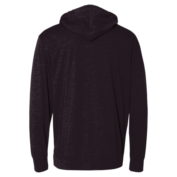 Independent Trading Co. Unisex Lightweight Hooded Pullover T-Shirt, Black, Back view