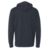 Independent Trading Co. Unisex Lightweight Hooded Pullover T-Shirt, Classic Navy Heather, Back view