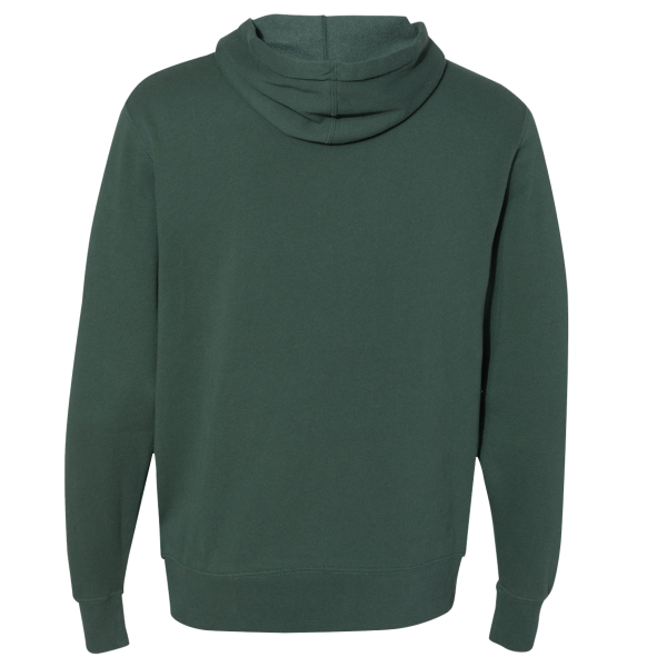 Independent Trading Co. Unisex Lightweight Hooded Sweatshirt, Alpine Green, Back view
