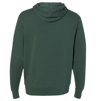 Independent Trading Co. Unisex Lightweight Hooded Sweatshirt, Alpine Green, Back view