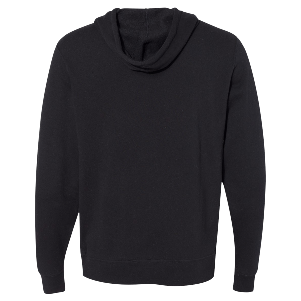 Independent Trading Co. Unisex Lightweight Hooded Sweatshirt, Black, Back view