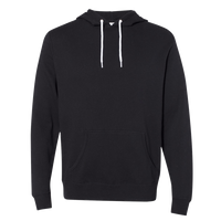 Independent Trading Co. Unisex Lightweight Hooded Sweatshirt, Black, Front view