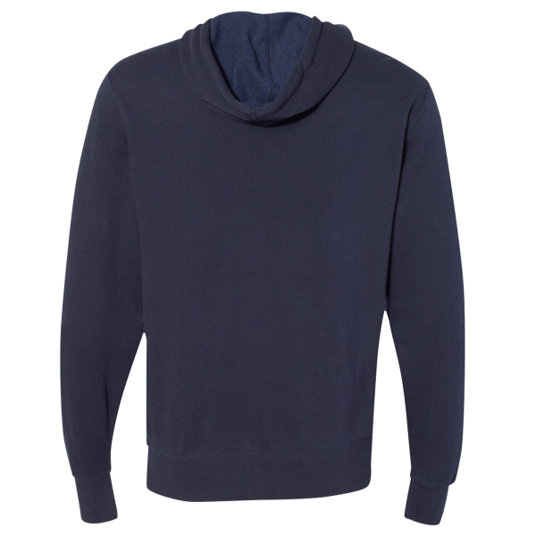 Independent Trading Co. Unisex Lightweight Hooded Sweatshirt, Classic Navy, Back view