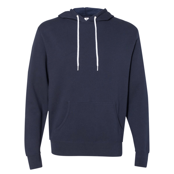 Independent Trading Co. Unisex Lightweight Hooded Sweatshirt, Classic Navy, Front view