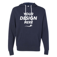 Independent Trading Co. Unisex Lightweight Hooded Sweatshirt, Classic Navy, Front view, Mockup