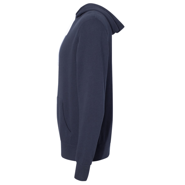 Independent Trading Co. Unisex Lightweight Hooded Sweatshirt, Classic Navy, Left Sleeve view