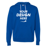 Independent Trading Co. Unisex Lightweight Hooded Sweatshirt, Cobalt, Front view, Mockup