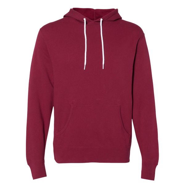 Independent Trading Co. Unisex Lightweight Hooded Sweatshirt, Currant, Front view