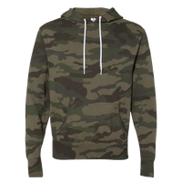 Independent Trading Co. Unisex Lightweight Hooded Sweatshirt, Forest Camo, Front view