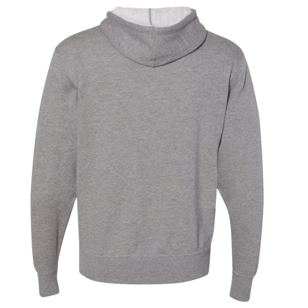Independent Trading Co. Unisex Lightweight Hooded Sweatshirt, Gunmetal Heather, Back view