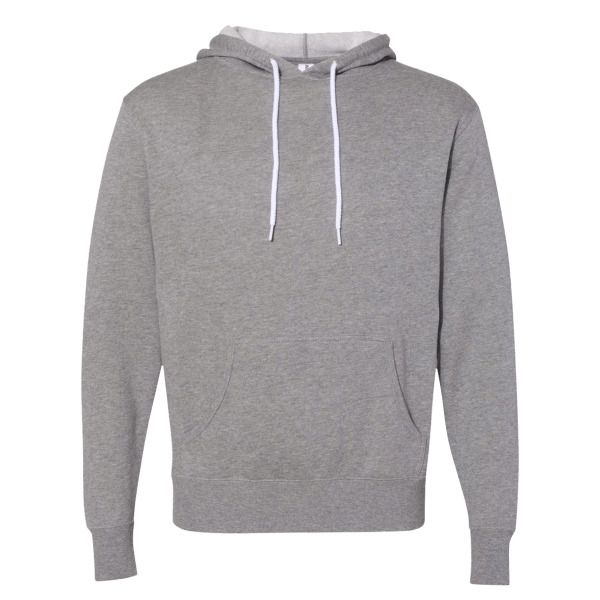 Independent Trading Co. Unisex Lightweight Hooded Sweatshirt, Gunmetal Heather, Front view