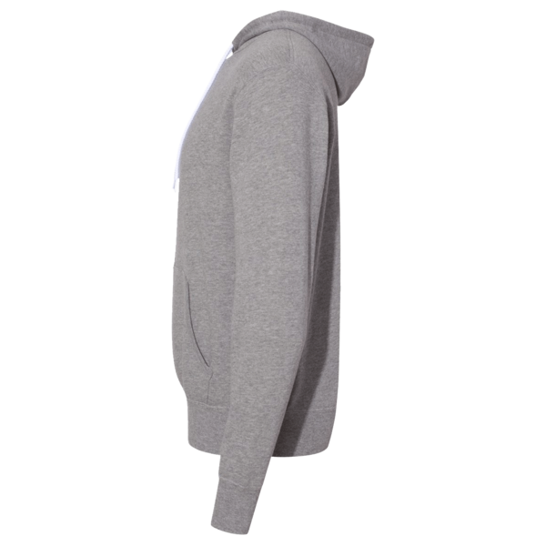 Independent Trading Co. Unisex Lightweight Hooded Sweatshirt, Gunmetal Heather, Left Sleeve view