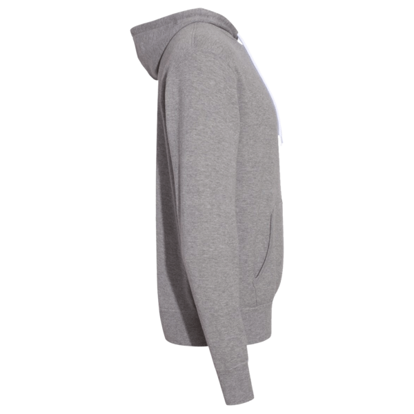 Independent Trading Co. Unisex Lightweight Hooded Sweatshirt, Gunmetal Heather, Right Sleeve view