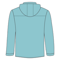 Independent Trading Co. Unisex Lightweight Quarter-Zip Windbreaker Pullover Jacket, Aqua / Aqua, Back view