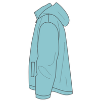 Independent Trading Co. Unisex Lightweight Quarter-Zip Windbreaker Pullover Jacket, Aqua / Aqua, Left Sleeve view