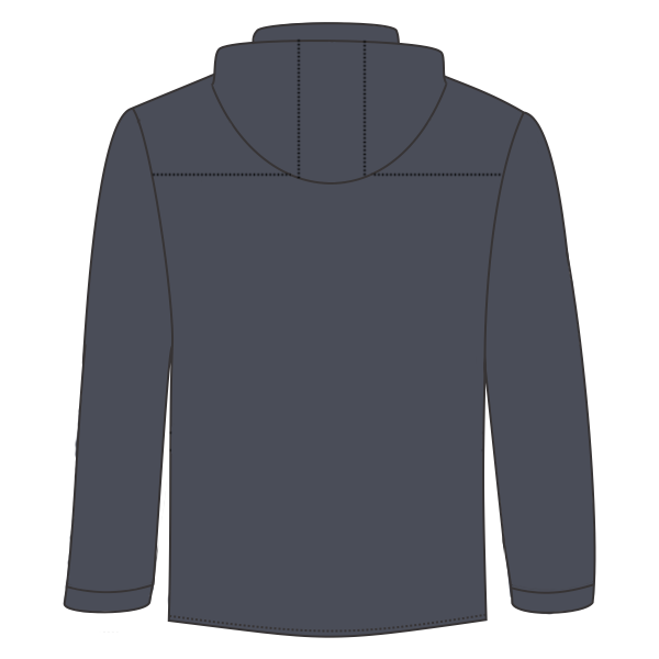 Independent Trading Co. Unisex Lightweight Quarter-Zip Windbreaker Pullover Jacket, Black Camo / Black Camo, Back view