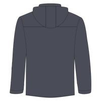 Independent Trading Co. Unisex Lightweight Quarter-Zip Windbreaker Pullover Jacket, Black Camo / Black Camo, Back view