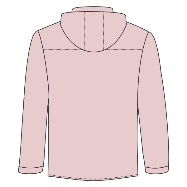 Independent Trading Co. Unisex Lightweight Quarter-Zip Windbreaker Pullover Jacket, Blush / Blush, Back view