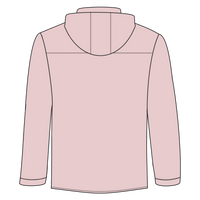 Independent Trading Co. Unisex Lightweight Quarter-Zip Windbreaker Pullover Jacket, Blush / Blush, Back view