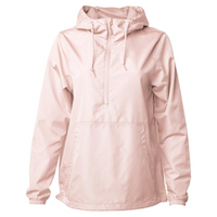 Independent Trading Co. Unisex Lightweight Quarter-Zip Windbreaker Pullover Jacket, Blush / Blush, Front view