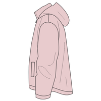 Independent Trading Co. Unisex Lightweight Quarter-Zip Windbreaker Pullover Jacket, Blush / Blush, Left Sleeve view