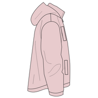 Independent Trading Co. Unisex Lightweight Quarter-Zip Windbreaker Pullover Jacket, Blush / Blush, Right Sleeve view