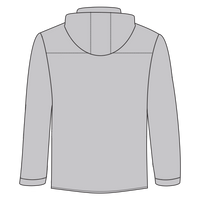 Independent Trading Co. Unisex Lightweight Quarter-Zip Windbreaker Pullover Jacket, Smoke / Graphite, Back view