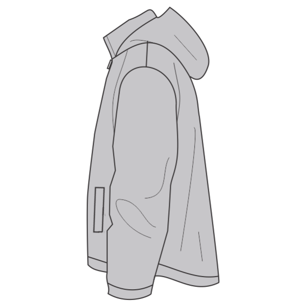 Independent Trading Co. Unisex Lightweight Quarter-Zip Windbreaker Pullover Jacket, Smoke / Graphite, Left Sleeve view