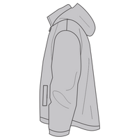 Independent Trading Co. Unisex Lightweight Quarter-Zip Windbreaker Pullover Jacket, Smoke / Graphite, Left Sleeve view