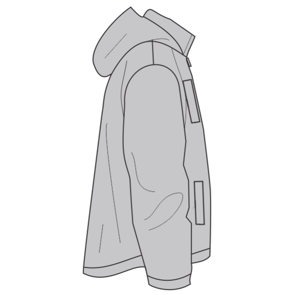 Independent Trading Co. Unisex Lightweight Quarter-Zip Windbreaker Pullover Jacket, Smoke / Graphite, Right Sleeve view