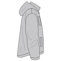 Independent Trading Co. Unisex Lightweight Quarter-Zip Windbreaker Pullover Jacket, Smoke / Graphite, Right Sleeve view