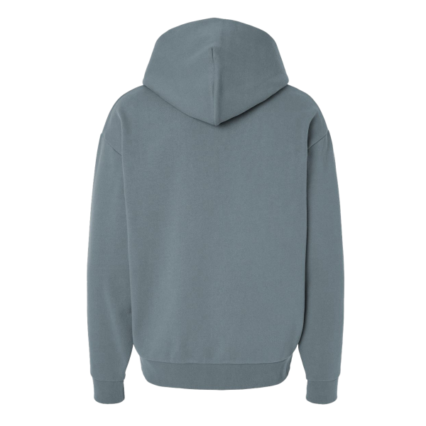 Independent Trading Co. Unisex Mainstreet Heavyweight Hooded Sweatshirt, Blue Magic, Back view