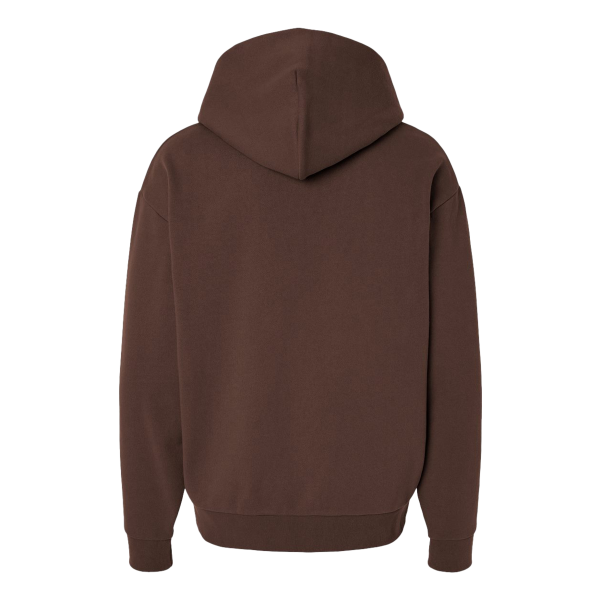 Independent Trading Co. Unisex Mainstreet Heavyweight Hooded Sweatshirt, Brown, Back view
