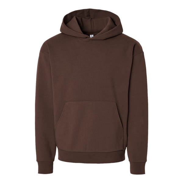 Independent Trading Co. Unisex Mainstreet Heavyweight Hooded Sweatshirt, Brown, Front view