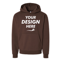 Independent Trading Co. Unisex Mainstreet Heavyweight Hooded Sweatshirt, Brown, Front view, Mockup