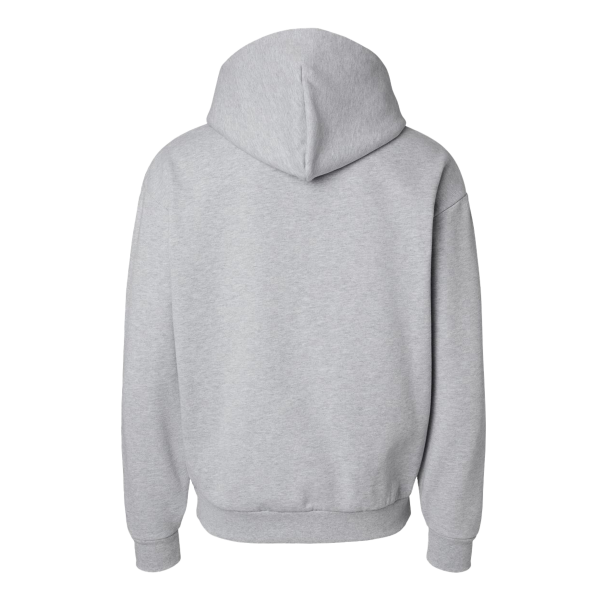 Independent Trading Co. Unisex Mainstreet Heavyweight Hooded Sweatshirt, Grey Heather, Back view