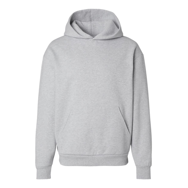 Independent Trading Co. Unisex Mainstreet Heavyweight Hooded Sweatshirt, Grey Heather, Front view