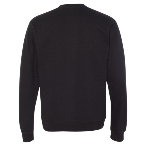 Independent Trading Co. Unisex Midweight Crewneck Sweatshirt, Black, Back view