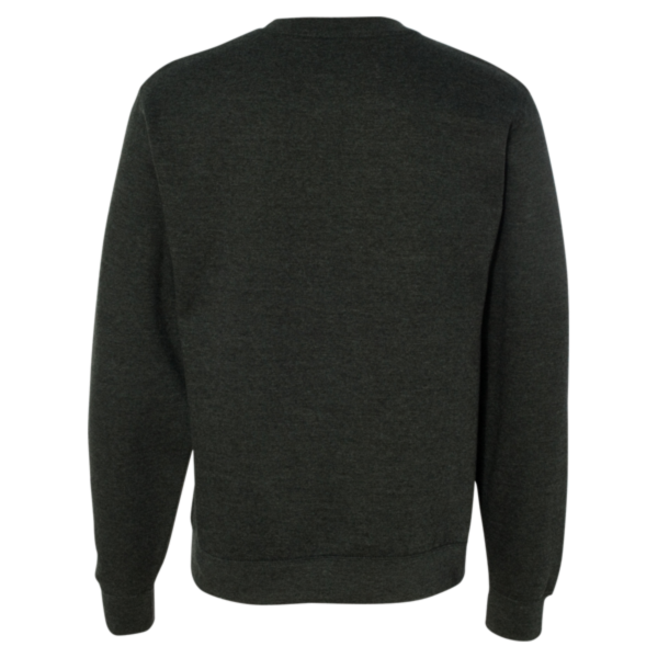 Independent Trading Co. Unisex Midweight Crewneck Sweatshirt, Charcoal Heather, Back view