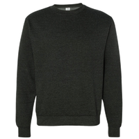 Independent Trading Co. Unisex Midweight Crewneck Sweatshirt, Charcoal Heather, Front view