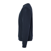 Independent Trading Co. Unisex Midweight Crewneck Sweatshirt, Classic Navy, Left Sleeve view