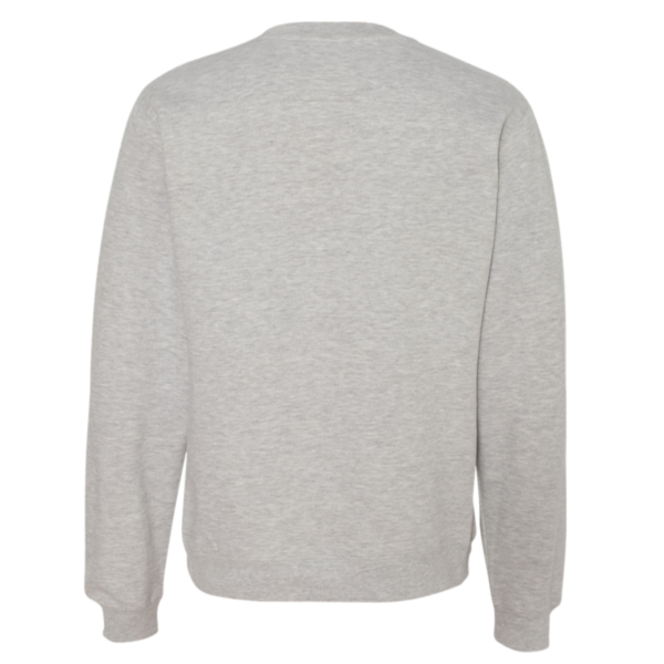Independent Trading Co. Unisex Midweight Crewneck Sweatshirt, Grey Heather, Back view