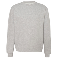 Independent Trading Co. Unisex Midweight Crewneck Sweatshirt, Grey Heather, Front view