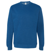 Independent Trading Co. Unisex Midweight Crewneck Sweatshirt, Royal Heather, Front view