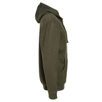 Independent Trading Co. Unisex Midweight Full-Zip Hooded Sweatshirt, Army Heather, Right Sleeve view