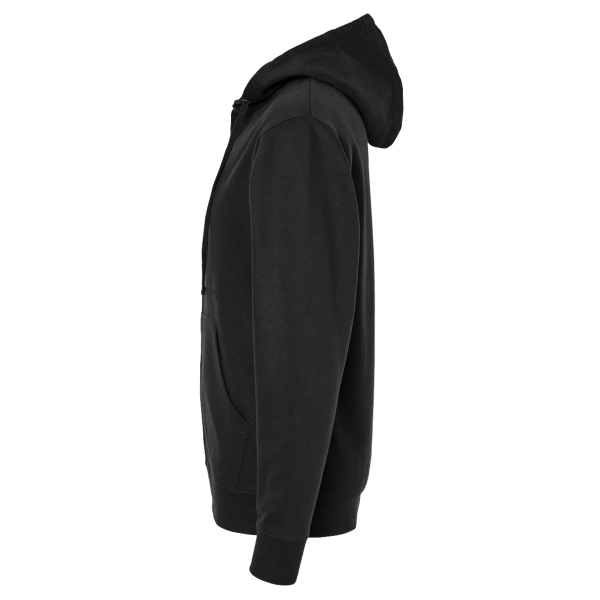 Independent Trading Co. Unisex Midweight Full-Zip Hooded Sweatshirt, Black, Left Sleeve view
