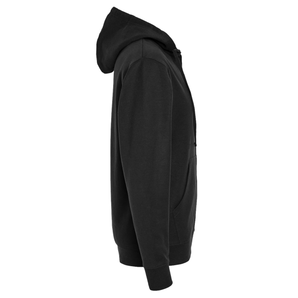 Independent Trading Co. Unisex Midweight Full-Zip Hooded Sweatshirt, Black, Right Sleeve view