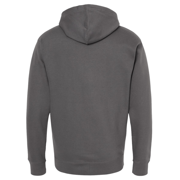 Independent Trading Co. Unisex Midweight Full-Zip Hooded Sweatshirt, Charcoal, Back view