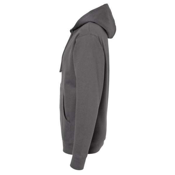 Independent Trading Co. Unisex Midweight Full-Zip Hooded Sweatshirt, Charcoal, Left Sleeve view