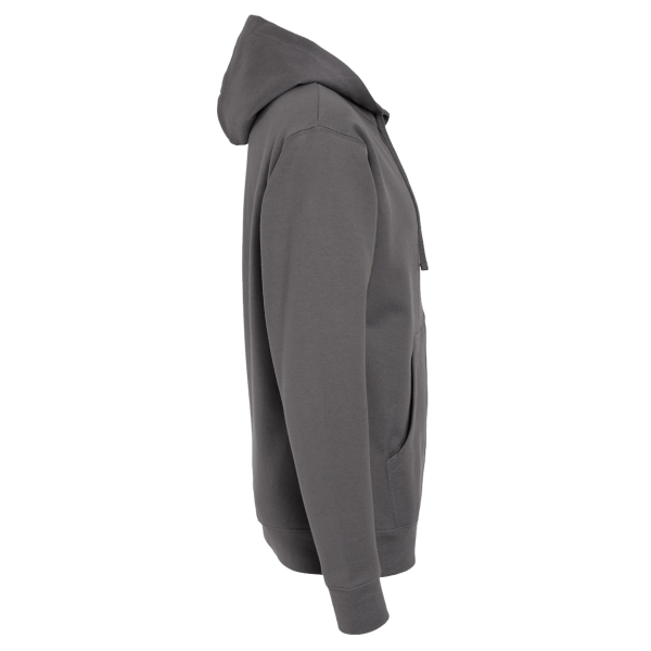 Independent Trading Co. Unisex Midweight Full-Zip Hooded Sweatshirt, Charcoal, Right Sleeve view